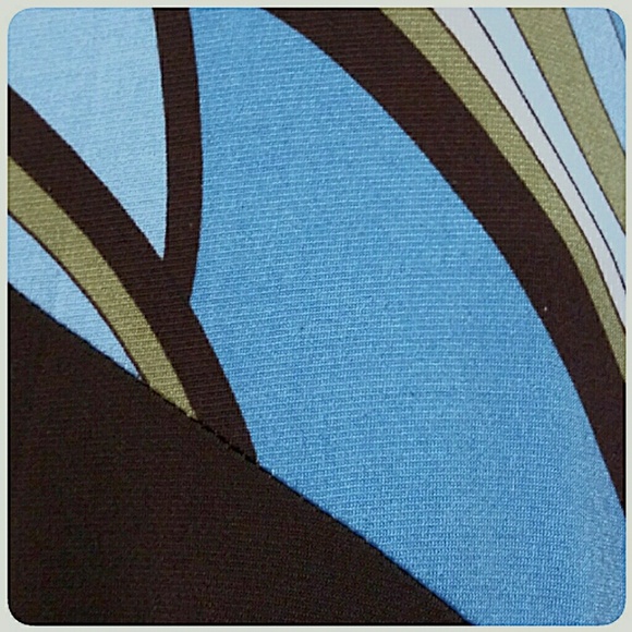 BCX Halter Style Dress Brown Blue Multi Jr's Med - Picture 4 of 5